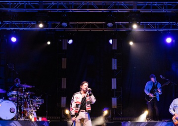 Russell Dickerson performs for service members at Naval Base Ventura County