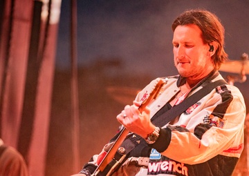 Russell Dickerson performs for service members at Naval Base Ventura County