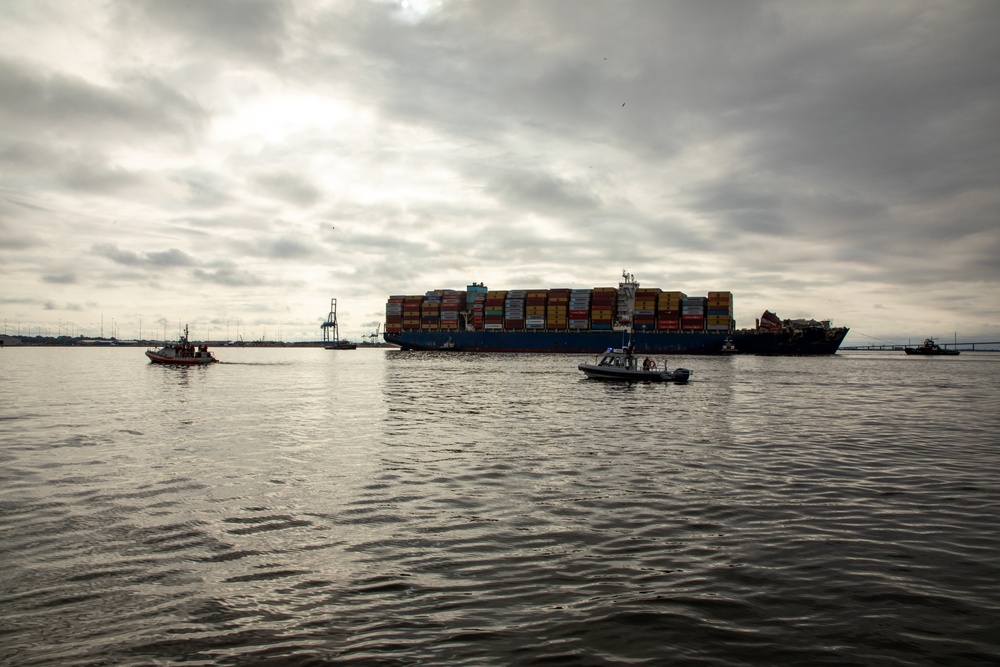 M/V DALI Refloat and Transit