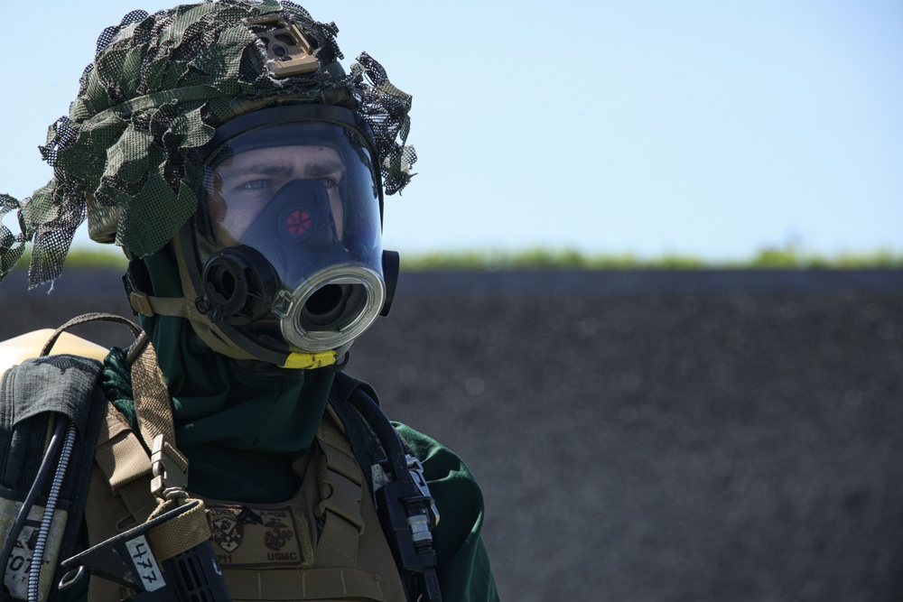 Marines Enhance Rifle Marksmanship Skills in Simulated CBRN Environment