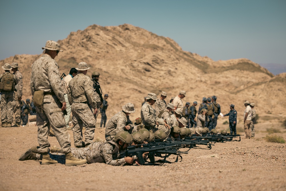 U.S. Marines with 4th Combat Engineer Battalion Assist Jordanian and Saudi Arabian Armed Forces at the Small Arms Range During Eager Lion 24
