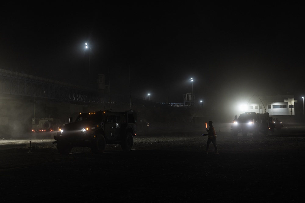 2nd Distribution Support Battalion Conduct Night Convoy Operations During Native Fury 24