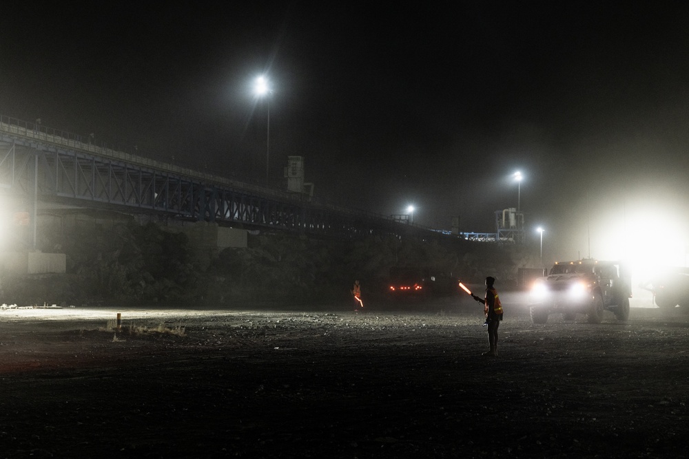 2nd Distribution Support Battalion Conduct Night Convoy Operations During Native Fury 24