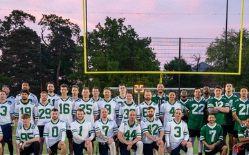 US vs UK Military Personnel Compete in Flag Football Game Hosted by New York Jets