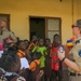 Dutch National Police donate supplies to a local school in Daboya, Ghana during Flintlock 24