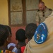 Dutch National Police donate supplies to a local school in Daboya, Ghana during Flintlock 24