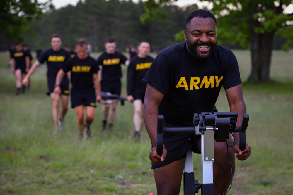 Cadet Troop Leadership Physical Training with the 10th Mountain Division Command Team