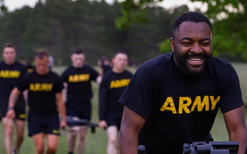 Cadet Troop Leadership Physical Training with the 10th Mountain Division Command Team