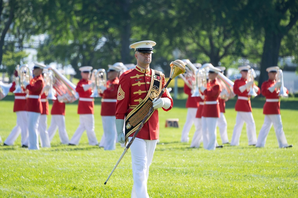 USMC Silent Drill Platoon &amp; Drum and Bugle Corps at USNA