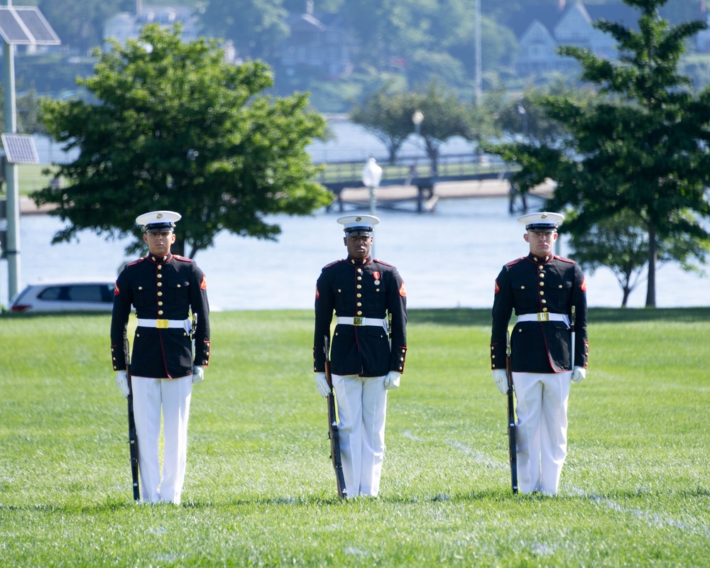 USMC Silent Drill Platoon &amp; Drum and Bugle Corps at USNA