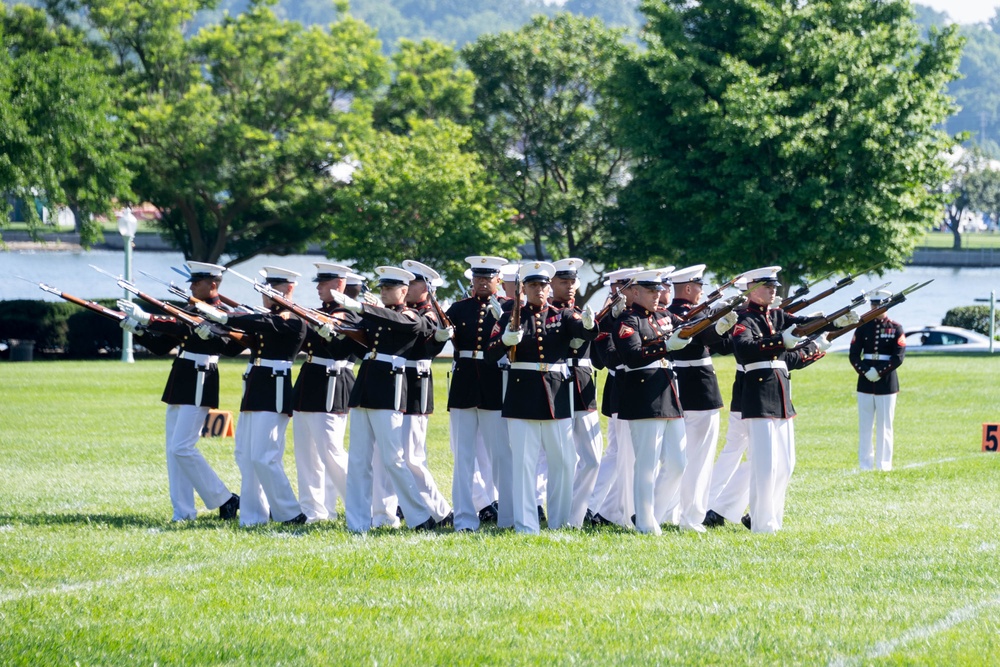 USMC Silent Drill Platoon &amp; Drum and Bugle Corps at USNA