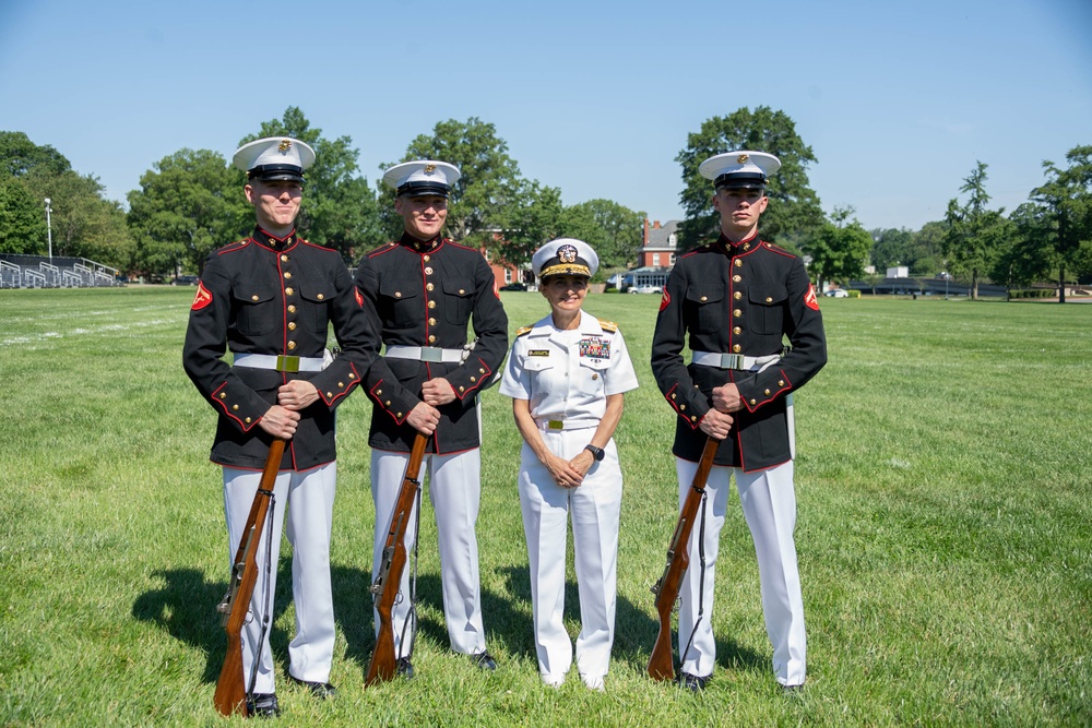 USMC Silent Drill Platoon &amp; Drum and Bugle Corps at USNA