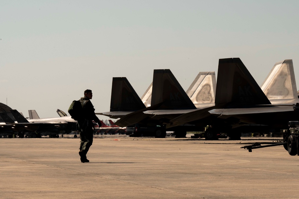 Fighters from Tyndall fly for Checkered Flag