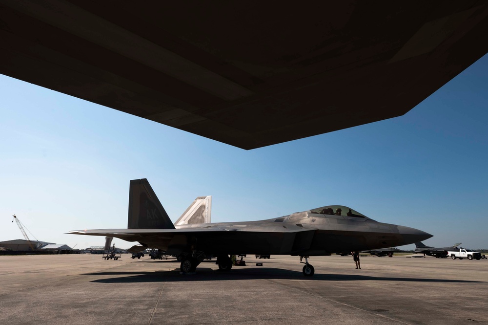 Fighters from Tyndall fly for Checkered Flag