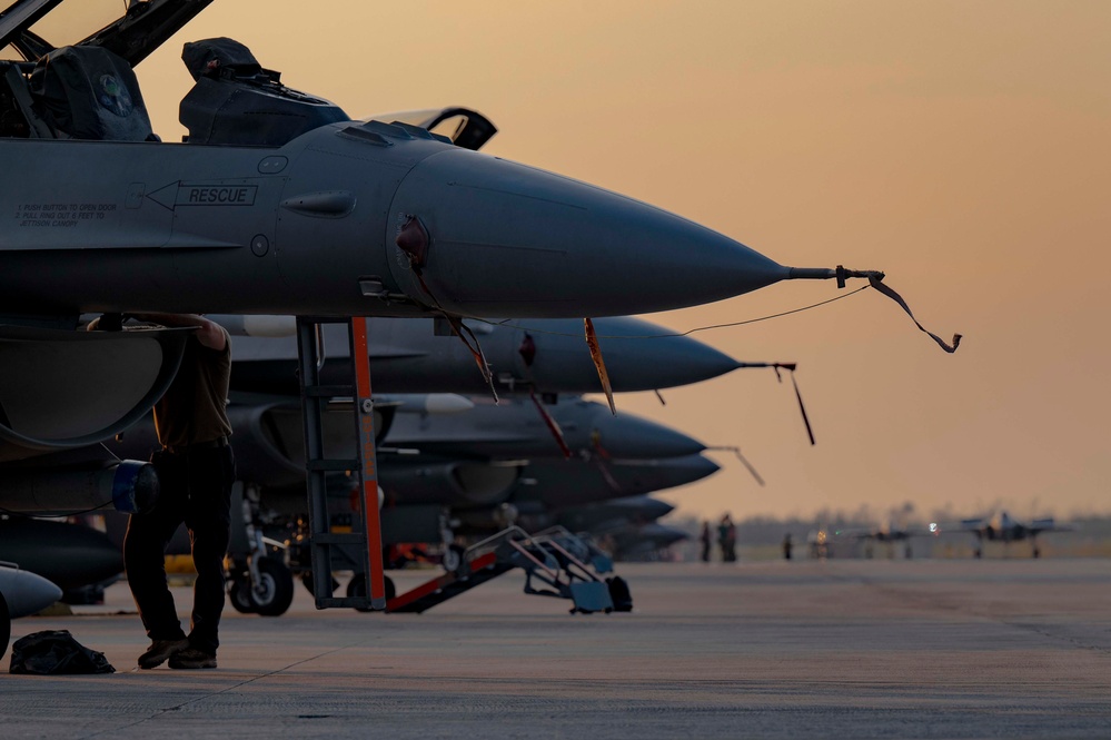 Fighters from Tyndall fly for Checkered Flag