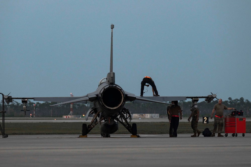 Fighters from Tyndall fly for Checkered Flag