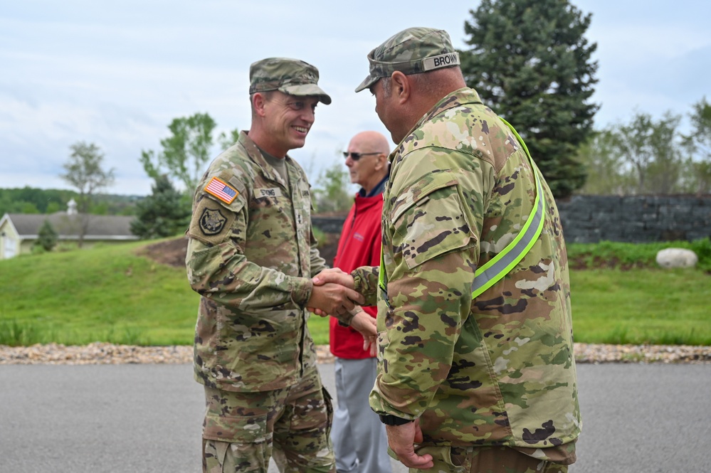 Nebraska Governor and Adjutant General visit Nebraska National Guard traffic control points