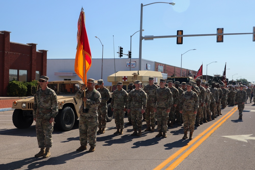 75th Field Artillery Brigade participates in Lawton Armed Forces Day Parade