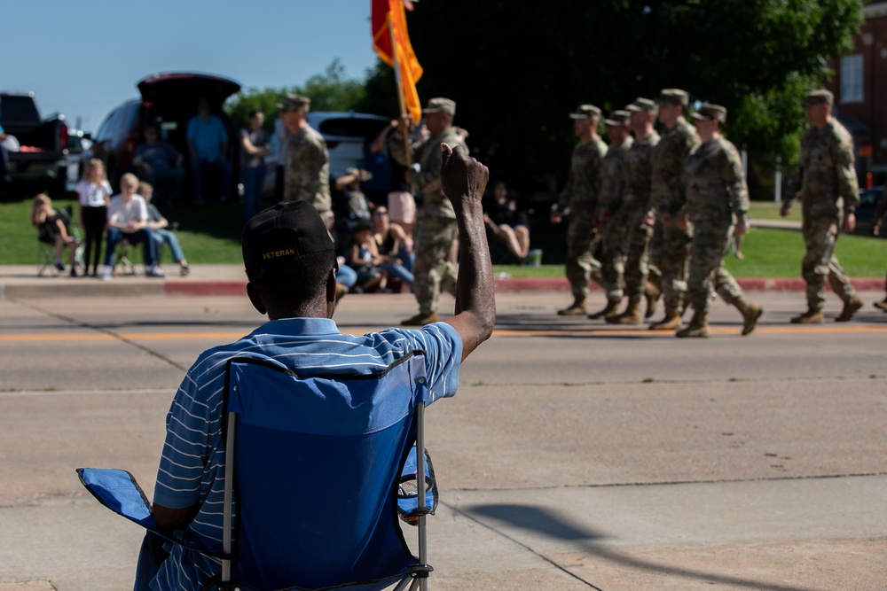 75th Field Artillery Brigade participates in Lawton Armed Forces Day Parade