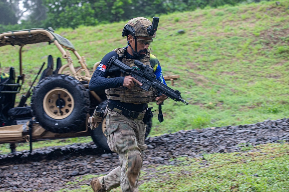 Competitors take part in Fuerzas Comando 24 Combined Assaulter and Sniper Match IV