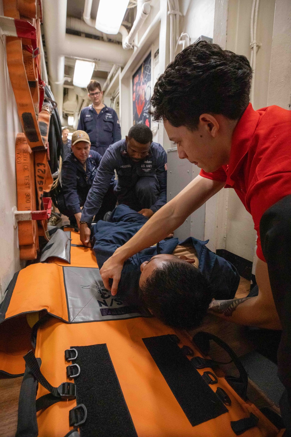 USS Russell (DDG 59) conducts medical training drills