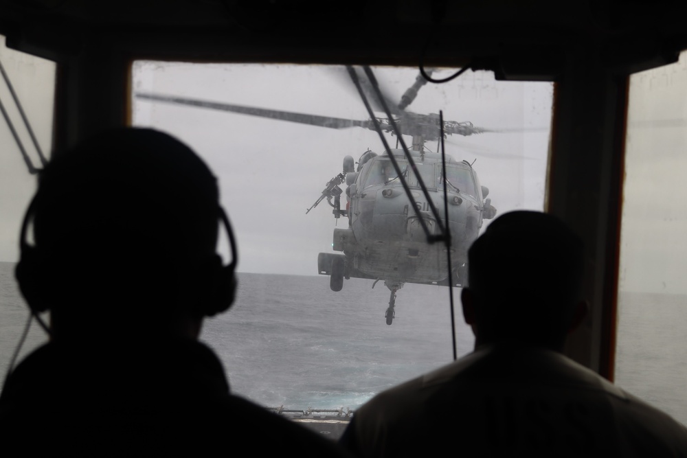 USS Preble conducts flight operations