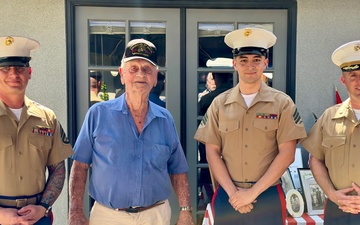 Marines Honor WWII Veteran During 100th Birthday Celebration