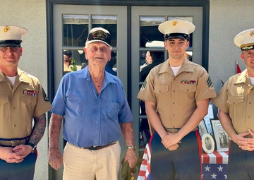 Marines Honor WWII Veteran During 100th Birthday Celebration