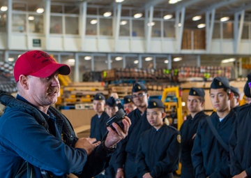 Sailors Conduct a Tour Aboard USS Carl Vinson (CVN 70)