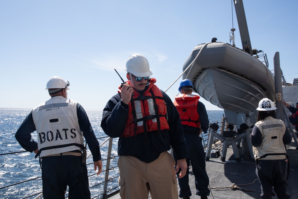 USS Paul Ignatius (DDG 117) Conducts Man Overboard Drill
