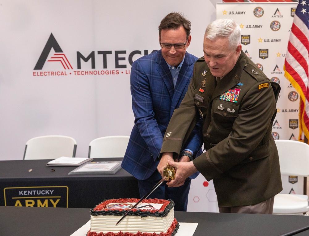 Kentucky Army National Guard, Amteck forge strategic partnership benefiting all Army Soldiers through PaYS Program