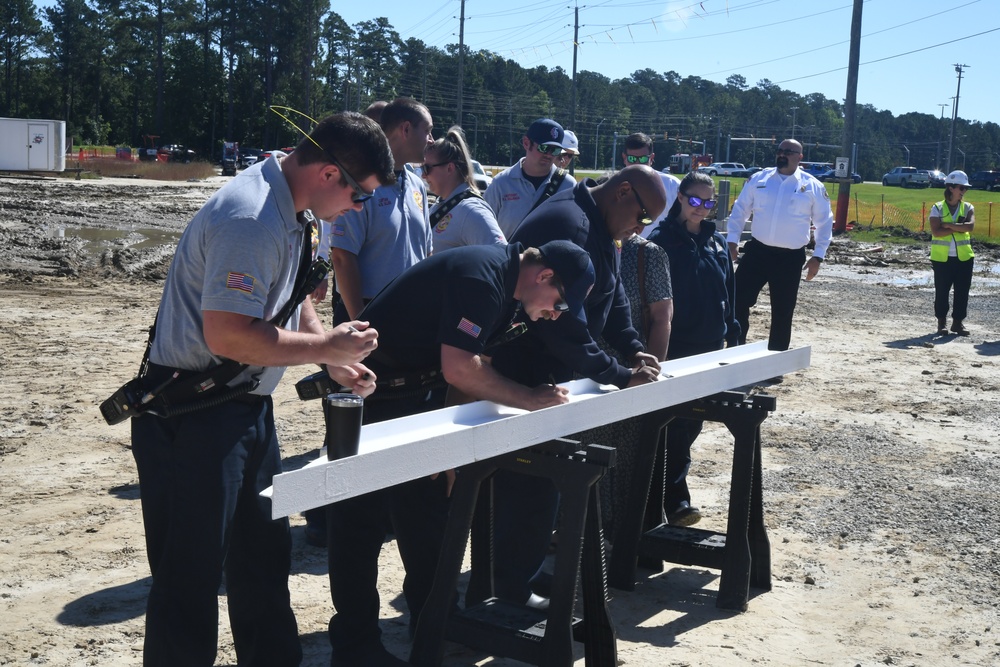 OICC Florence completes construction milestone for new fire station at Camp Lejeune