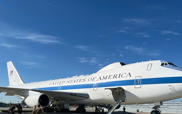 E-4B training sortie with documentary crew