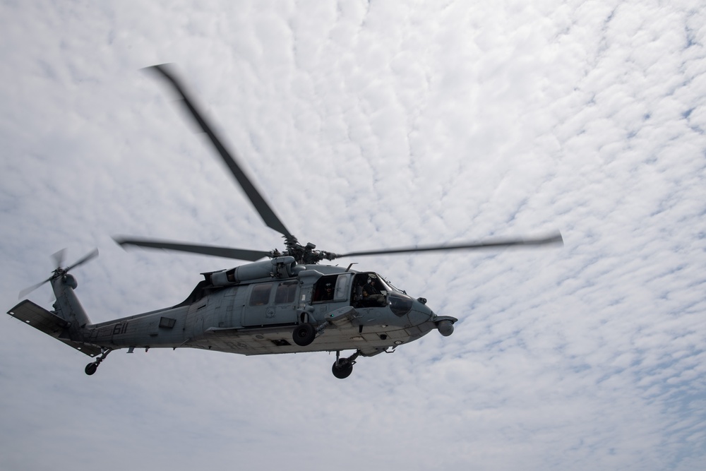 USS Ronald Reagan (CVN76) Sailors conduct flight deck operations