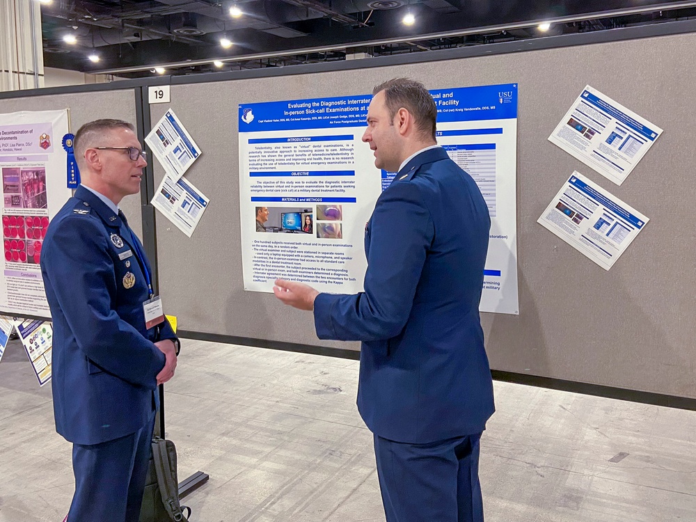 Air Force dentist presents innovative military healthcare research at AMSUS