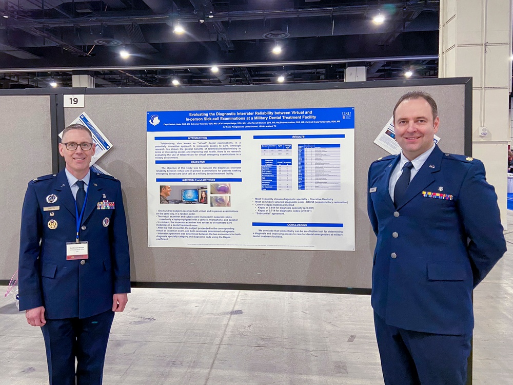 Air Force dentist presents innovative military healthcare research at AMSUS