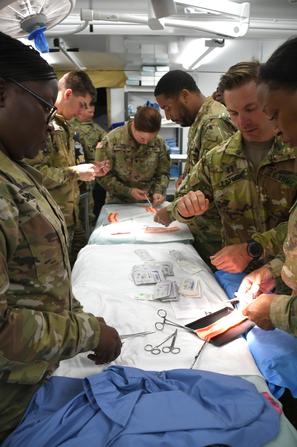 75th Field Hospital Suture Practice