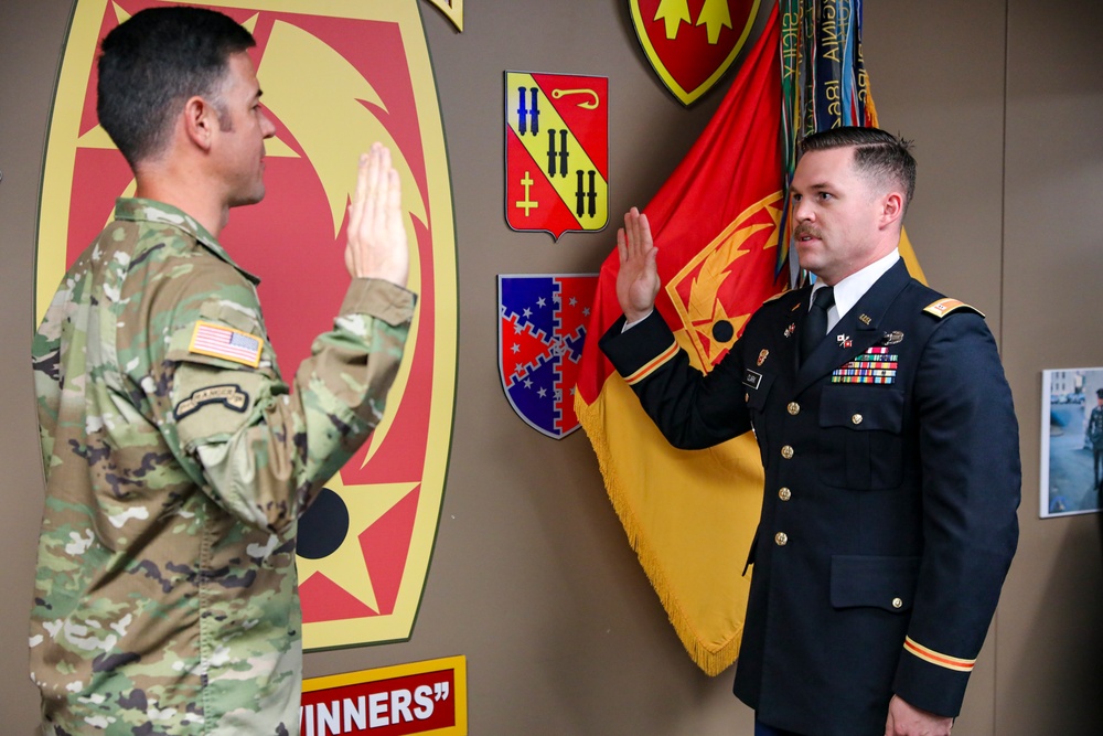 WO2 Clark Promotion Ceremony