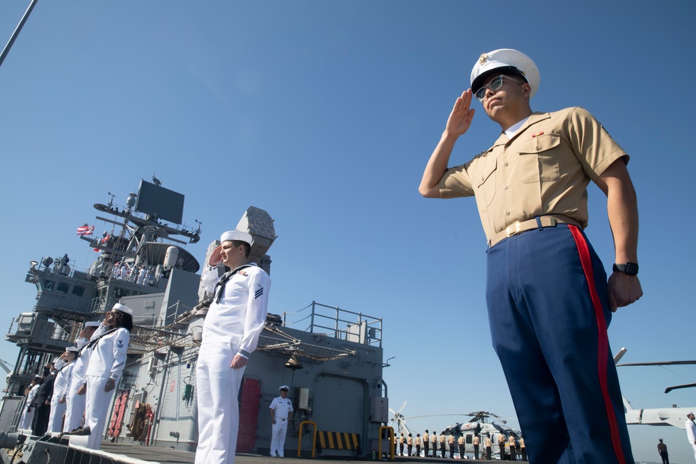 USS Bataan Arrives in New York City