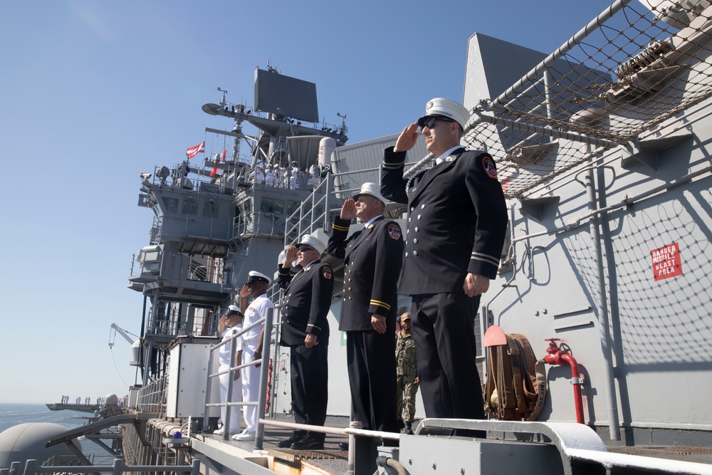 USS Bataan Arrives in New York City