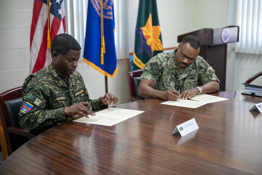 U.S. and Barbados military leaders sign Human Rights Initiative