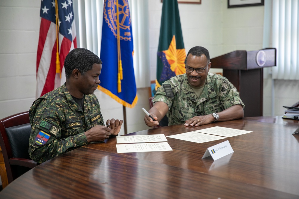 U.S. and Barbados military leaders sign Human Rights Initiative