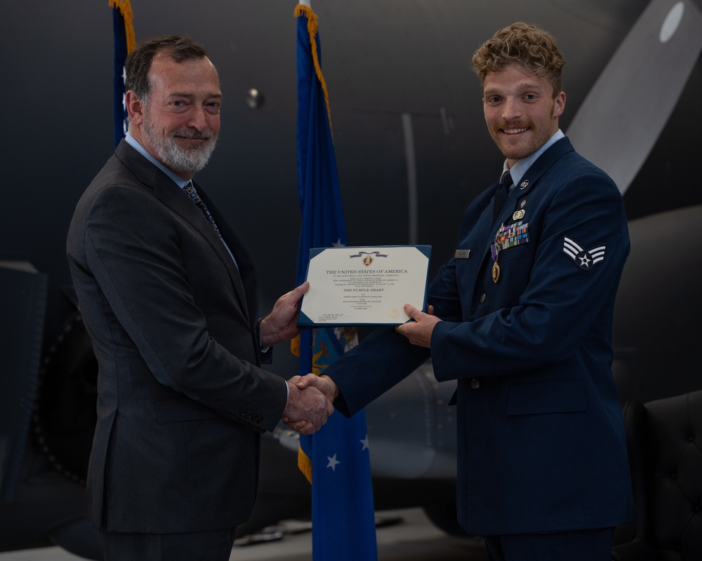 SrA Ryan Williams Purple Heart Ceremony
