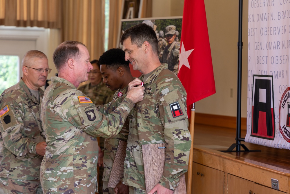 First Army Division West Best Observer Coach/Trainer Competition Award Ceremony