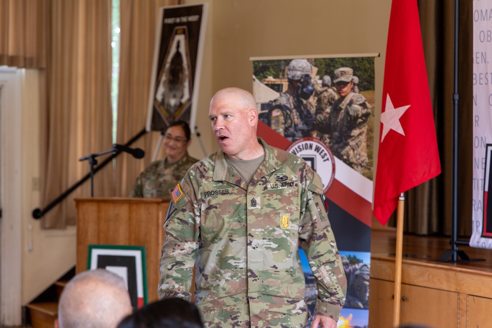 First Army Division West Best Observer Coach/Trainer Competition Award Ceremony