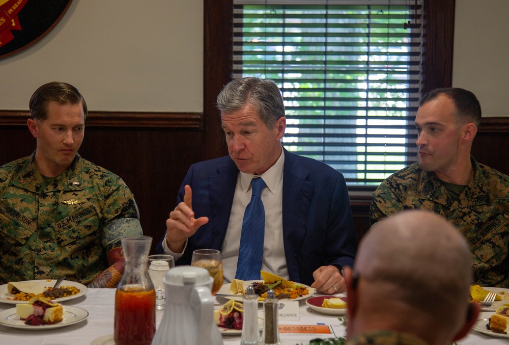 North Carolina Governor Roy Cooper conducts official visit of Camp Lejeune