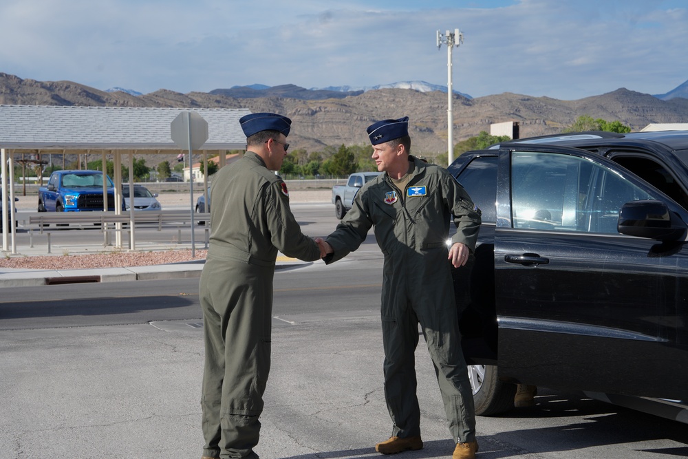 Fifteenth Air Force Commander, Command Chief visit Creech AFB