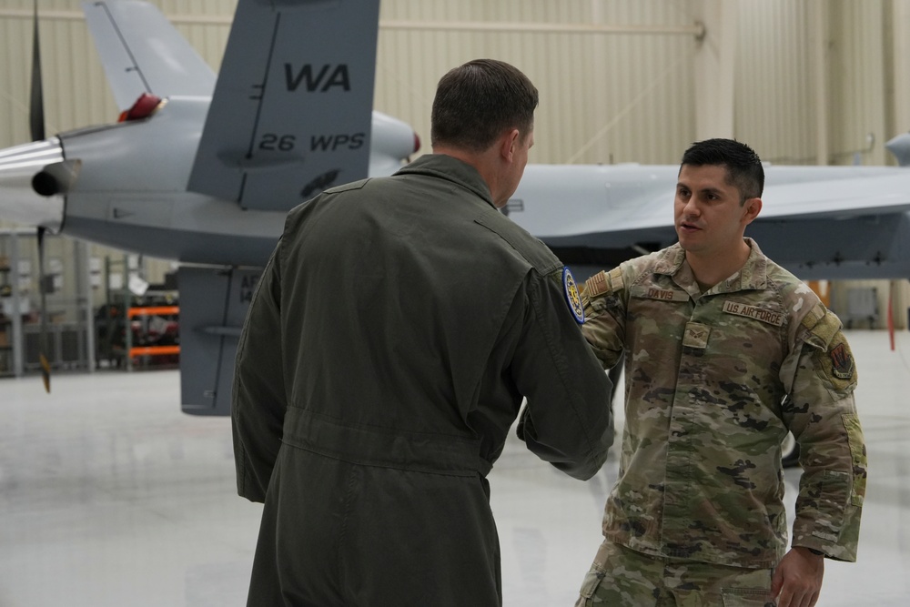 Fifteenth Air Force Commander, Command Chief visit Creech AFB