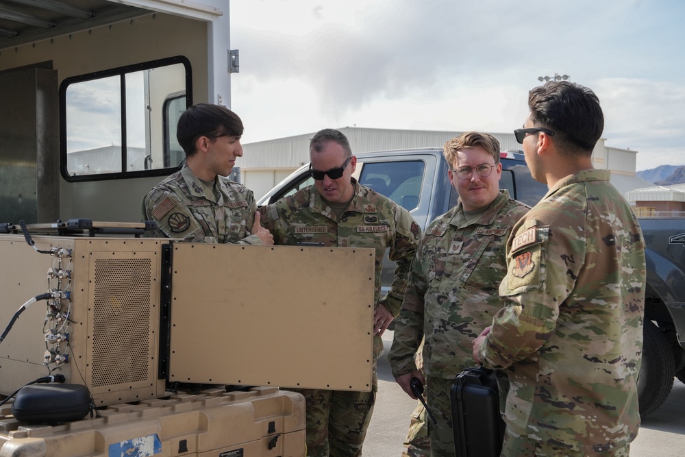 Fifteenth Air Force Commander, Command Chief visit Creech AFB