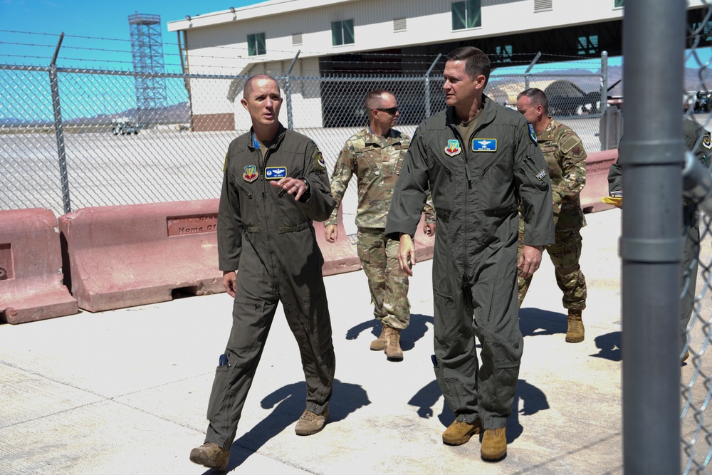 Fifteenth Air Force Commander, Command Chief visit Creech AFB